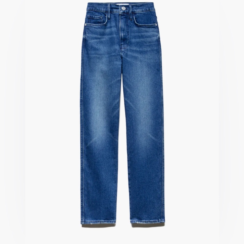 NWT Frame LeSylvie High Rise Straight Fit Button Fly Jeans Size 26